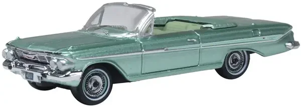 Oxford Diecast 1961 Chevrolet Impala Convertible Arbor Green 1:87 87CI61007