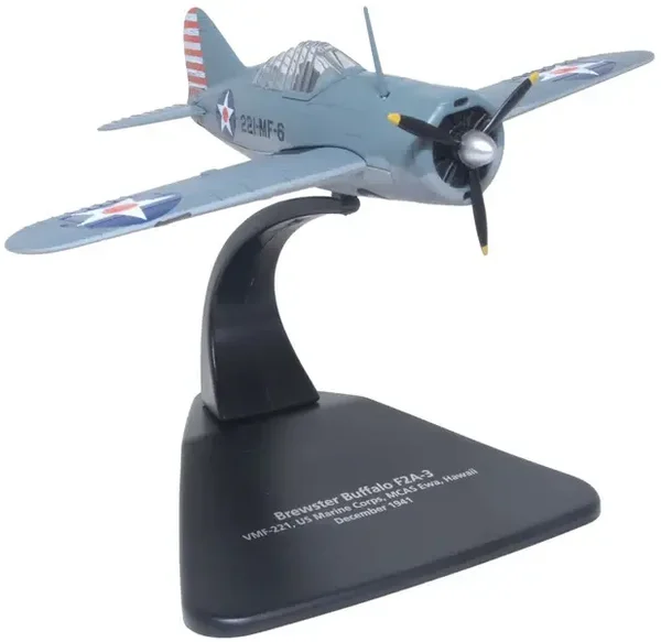 Oxford Diecast Brewster Buffalo VMF‑221 US Marine Corps – MCAS Ewa Hawaii – 1:72 – AC131