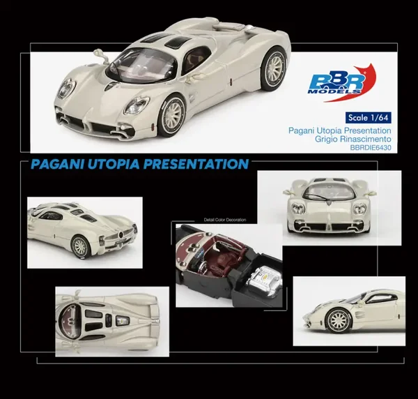 Pagani Utopia Presentation Grigio Rinascimento '23 1:64 BBRDIE6430