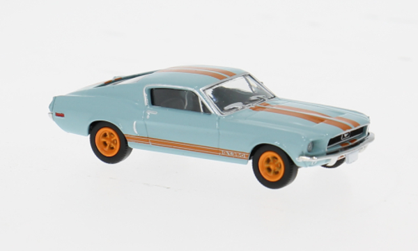 Brekina Ford Mustang 1968 Lichtblauw Oranje 1:87 H0 19619