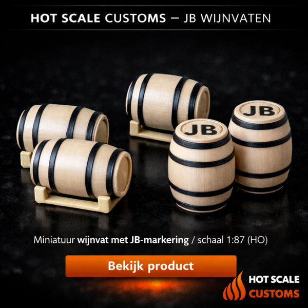 Hot Scale Customs Vat Woestijnbruin Zwarte Rand JB – 1:87 HO – Dio8120E