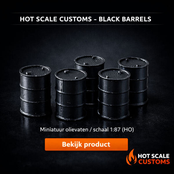 Hot Scale Customs Black Barrels – 1:87 (HO) – Dio8400A