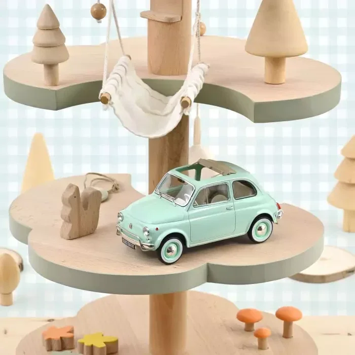 Fiat 500 L 1968 Pastel Blue New Baby Gift 1:18 – Norev – Special Edition
