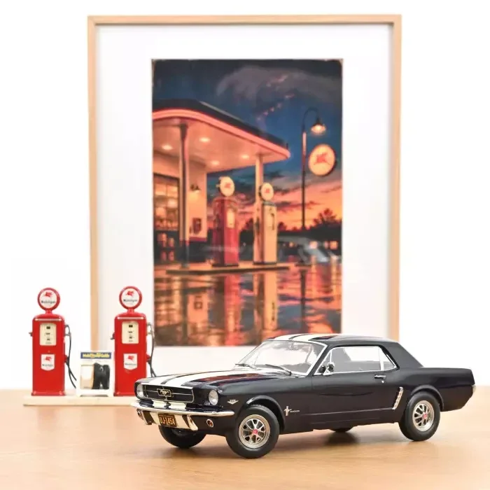 Ford Mustang Coupe 1966 Nightmist Blue Metallic 1:18 – Norev – Klassieke Mustang 182805