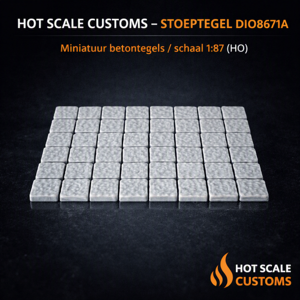 Hot Scale Customs Stoeptegel 500 stuks – 1:87 – DIO8671A