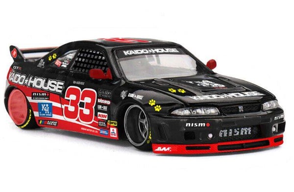 Kaido House Mini GT Nissan Skyline GT-R R33 Black Kaido Cat #33 1995 1:64 KHMG276