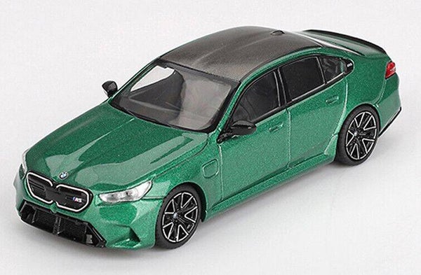 Mini GT BMW M5 (G90) 2024 Isle of Man Green Blister – 1:64 Modelauto (MGT01086‑BL)