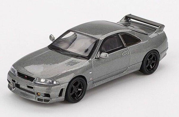 Mini GT Nissan GTR R33 Nismo BCNR33 CRS ’93 – Grijs Metallic – 1:64 – MGT01128‑R