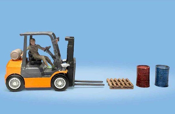 Mini GT Figuren Set Heavy Lifters 2 – Heftruck + Figuur + Accessoires – 1:64 – MGTAD2434