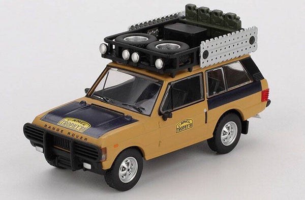 Mini GT Land Rover Range Rover Camel Trophy S. ’81 – Swoboda & Mentel – 1:64 – MGT01144‑L