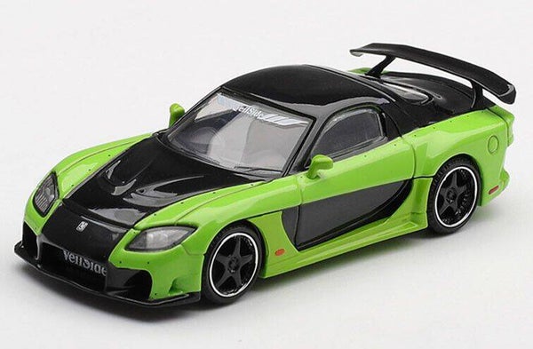 Mini GT Mazda RX‑7 (FD) Veilside Fortune7 ’12 Groen – 1:64 – MGT01223‑L