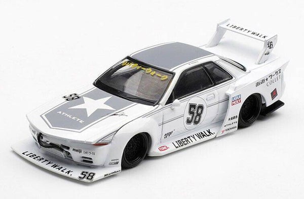 Mini GT Nissan GTR (R32) LB‑Kaido Works #58 TAS ’25 – 1:64 – MGT01217‑R