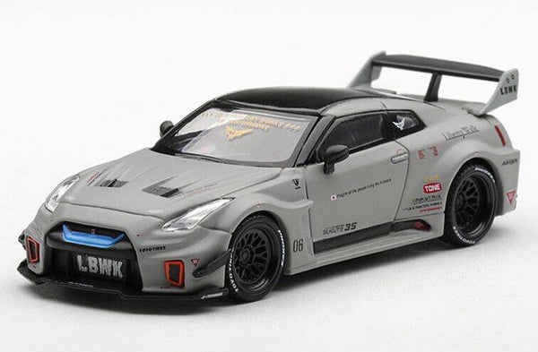 Mini GT Nissan GTR R35 LB‑Super Silhouette GT‑RR Ver1 ’26 Matt Grijs – 1:64 – MGT01248‑L