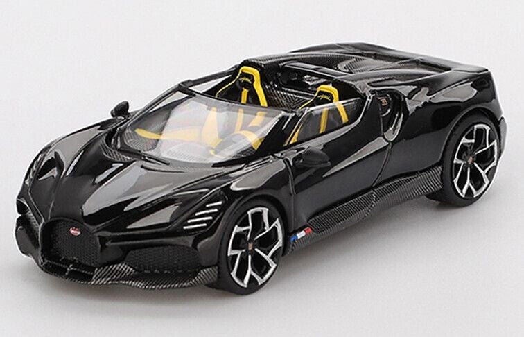 Bugatti W16 Mistral Roadster 2024 Mistral Black – MiniGT 1:64 MGT01058