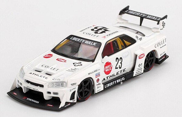 Mini GT Nissan GT‑R (R34) Super Silhouette #23 “Athlete / Collet” – 2024 – 1:64 – MGT01059‑R