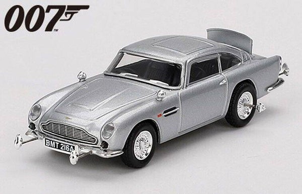 MiniGT 1:64 Aston Martin DB5 Goldfinger 007 + Engelse Poster – MGT00900‑007E