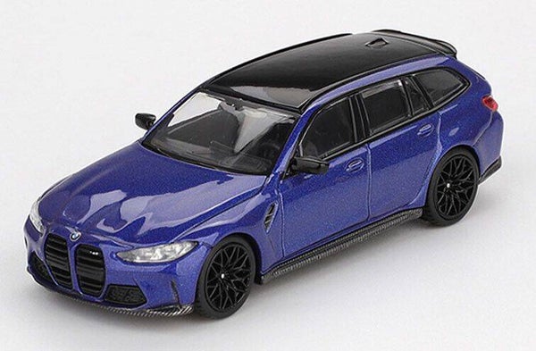 BMW M3 Touring Competition 2023 Blauw Metallic – MiniGT 1:64 Modelauto MGT01090-L