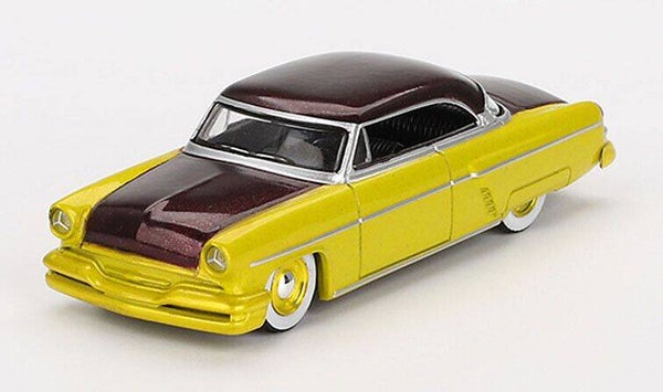 MiniGT 1:64 Lincoln Capri Hot Rod 1954 Geel – MGT00794‑L
