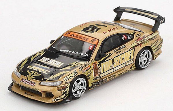MiniGT 1:64 Nissan Silvia (S15) Top Secret D1GP – MGT00714‑BL Blisterverpakking