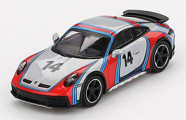 Porsche 911 (992) Dakar Rally Tribute 2024 Grijs Metallic – MiniGT 1:64 Modelauto MGT00964