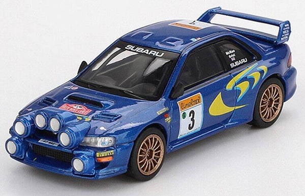 Subaru Impreza WRC98 Rally Monte‑Carlo #3 – MiniGT 1:64 Modelauto MGT00975-BL