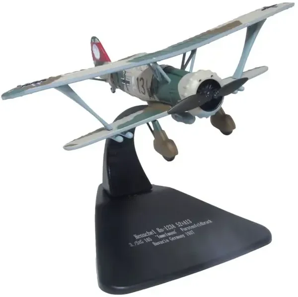 Oxford Diecast Henschel Hs 123 3./StG 165 Immelmann Germany 1937 – No Swastika – 1:72 – AC125S