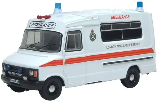 Oxford Diecast Bedford CF Hanlon Ambulance London Ambulance Service OFAH – 1:76 – 76HAN002