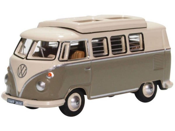 Oxford VW T1 Camper Mouse Grey/Pearl White – 1:76 – 76VWS006