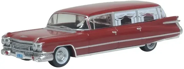 Oxford Diecast 1959 Cadillac Miller-Meteor Futura Limousine Seminole Red 1:87 | 87CM59002