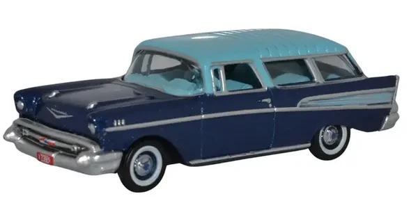 Oxford Diecast 1957 Chevrolet Nomad Larkspur Blue Harbor Blue 1:87 | 87CN57009