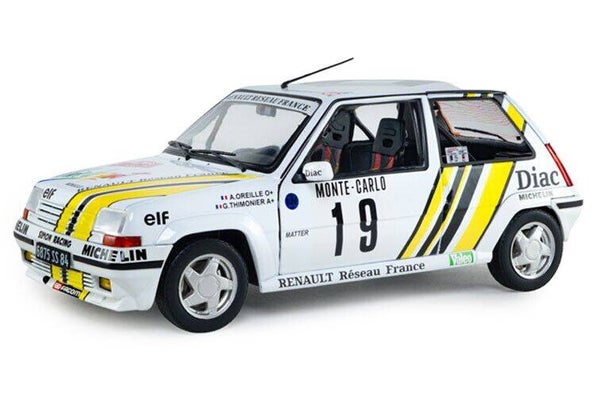 Solido Renault 5 GT Turbo MK2 #19 Oreille / Thimonier – Monte Carlo ’89 – 1:18 – SO1810006