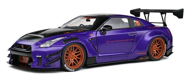 Nissan GT‑R R35 Liberty Walk 2.0 2022 Paars – Solido 1:18 Modelauto