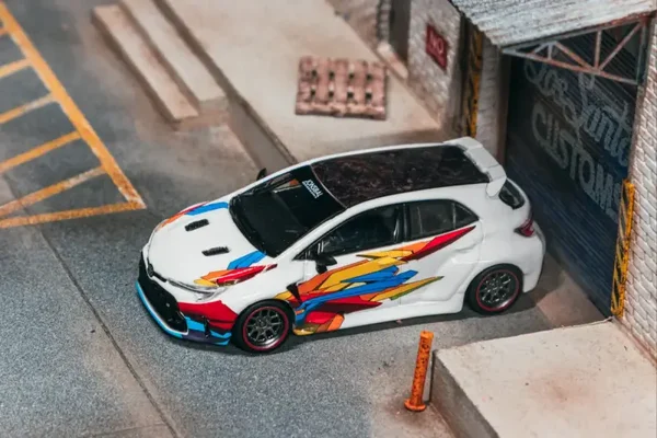 T64G-063-WH 1/64 Toyota GR Corolla Widebody White - Designed by Jon Sibal - Tarmac Works