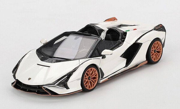 Lamborghini Sian Roadster '20, wit (Bianco Asopo) 1:43 TSM430832