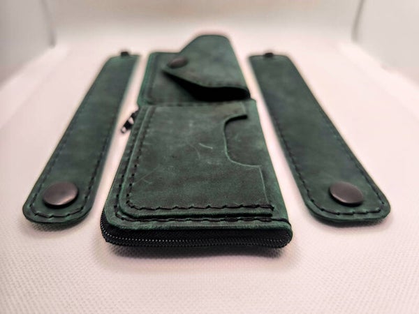 Mega komplet handmade – portfel na nap, portfel na zamek i bransoletki