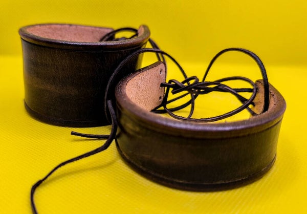 Bransoletki skórzane handmade – komplet 2 szt., wiązane
