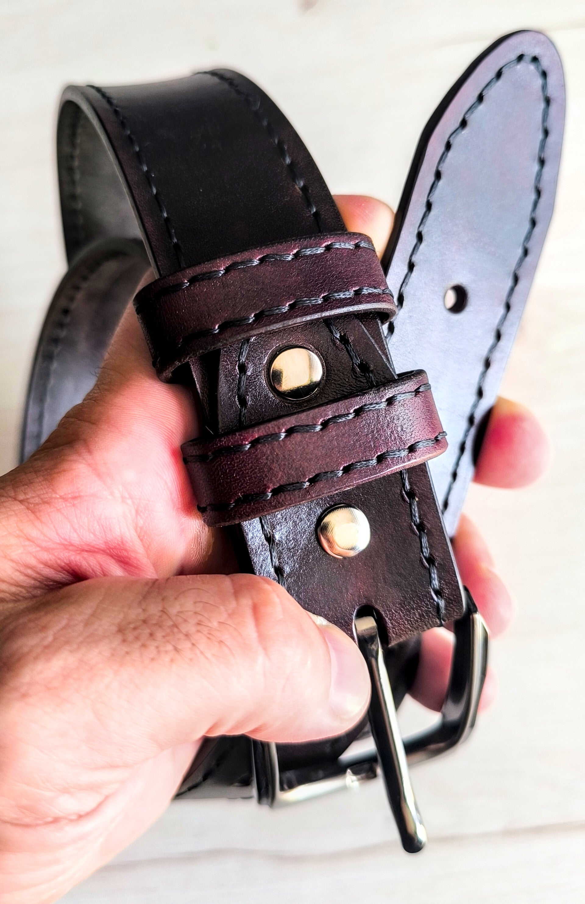 Pasek skórzany premium – brązowy, 3–3,5 mm, handmade