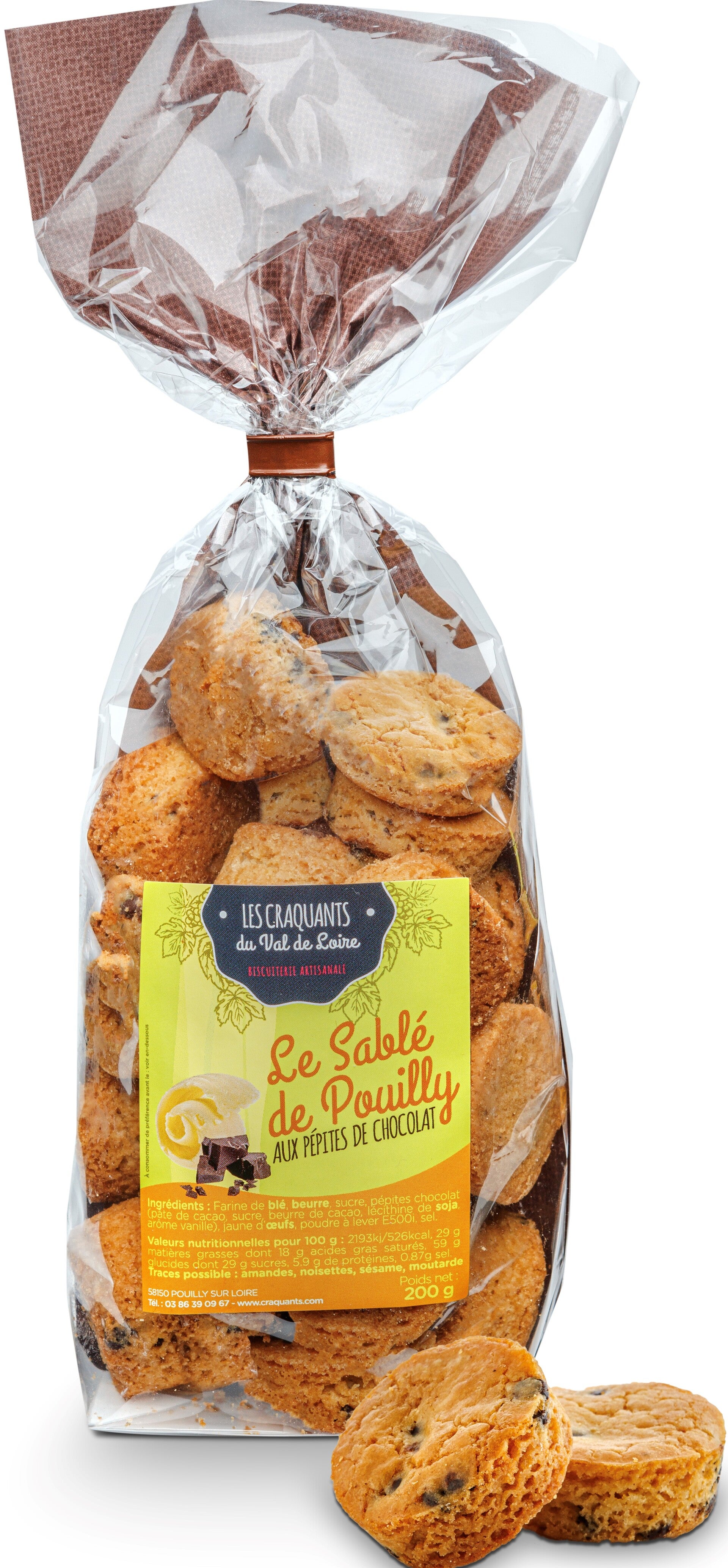 Sablés aux pépites de chocolat noir