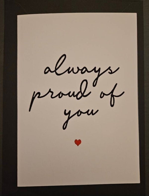 Always proud of you