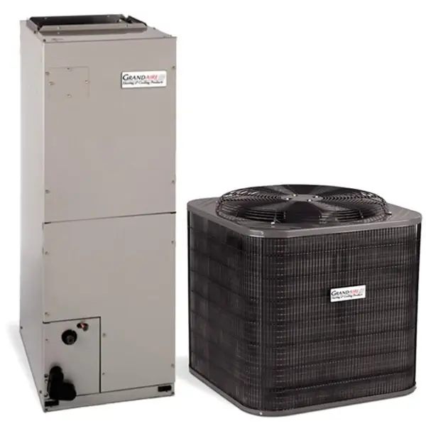 GrandAire 2 Ton--5Ton SEER2 R-454B Cooling System Bundle-Air Handler+Condenser
