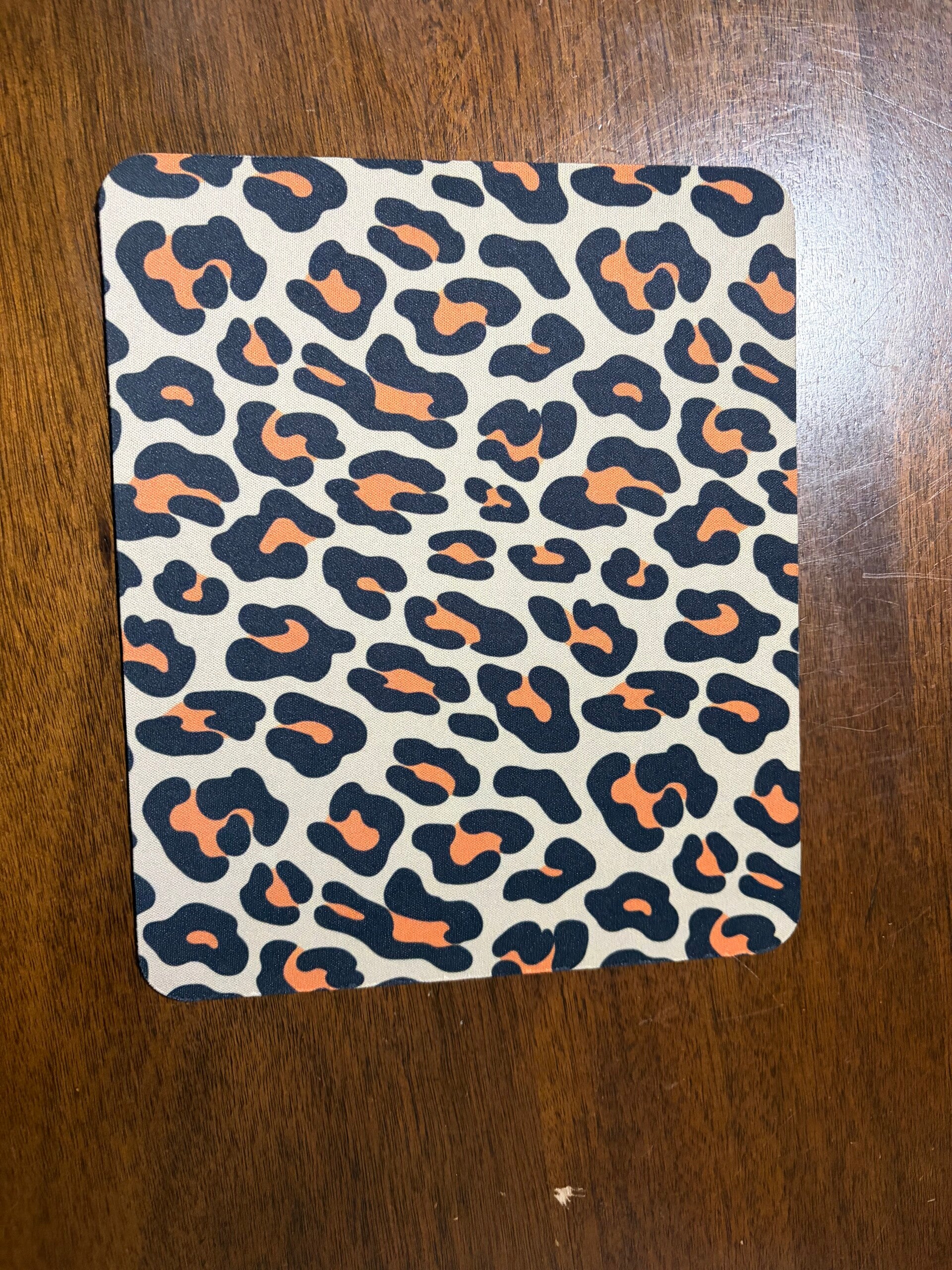 mousepad black/white/orange cheetah