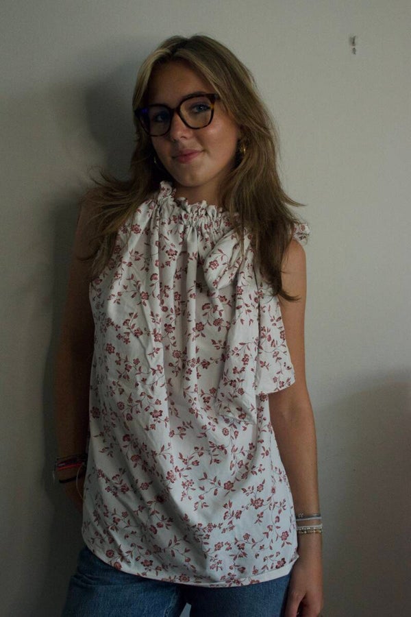 flower blouse ( pink)