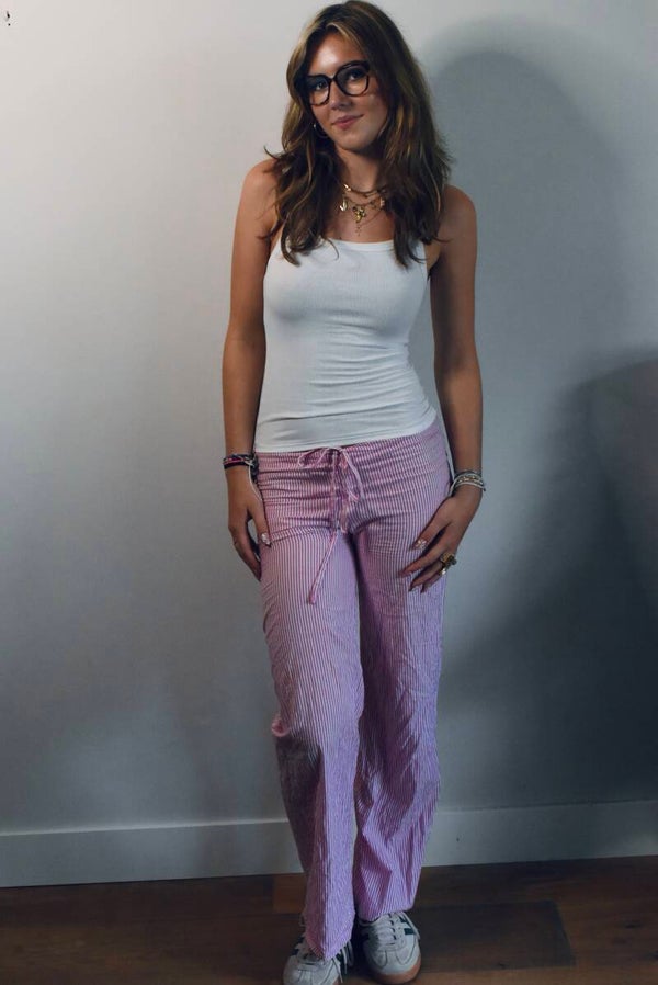 striped pants (pink)