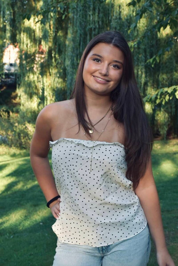 polka dots strapless