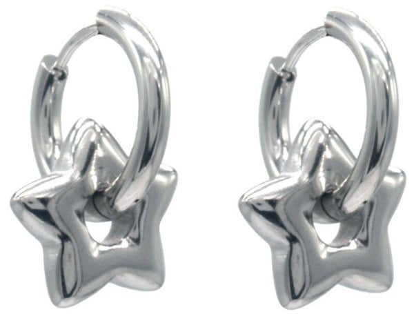Oorbellen ster zilver