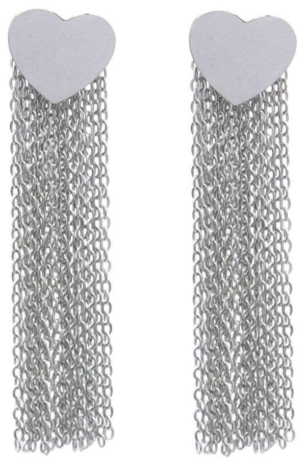 Oorbellen hart feestelijk zilver