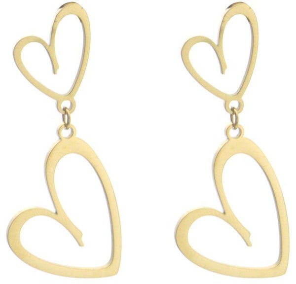 Oorbellen liefde goud