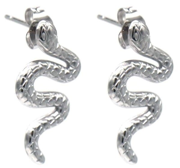 Oorbellen slang zilver