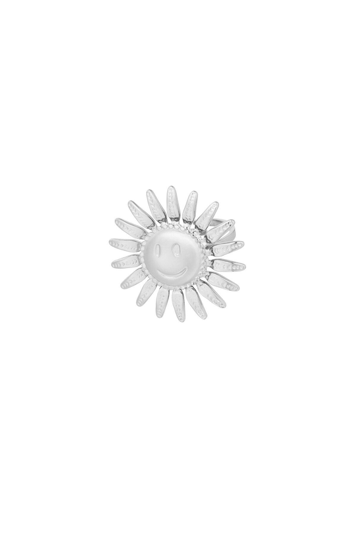Ring shining smile zilver