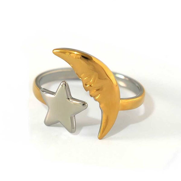 Ring maan goud | zilver